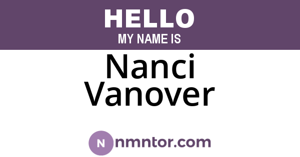 Nanci Vanover
