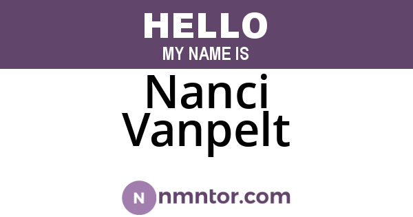 Nanci Vanpelt