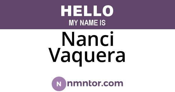 Nanci Vaquera