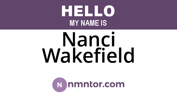 Nanci Wakefield