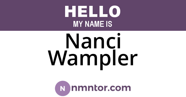 Nanci Wampler