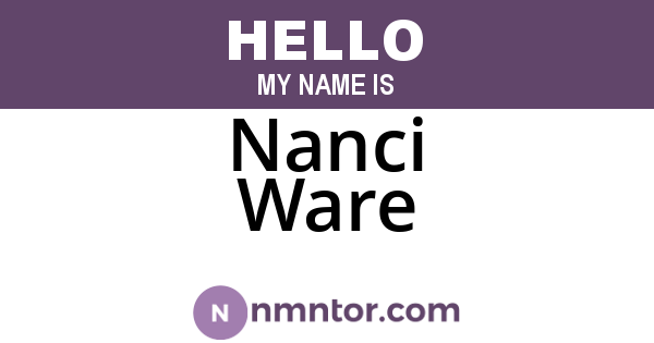Nanci Ware