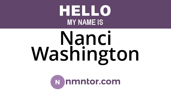 Nanci Washington