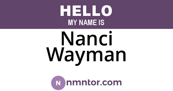 Nanci Wayman