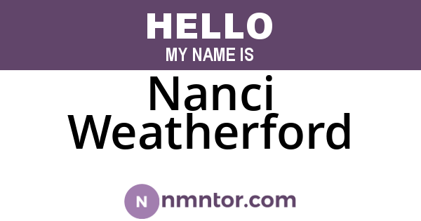 Nanci Weatherford