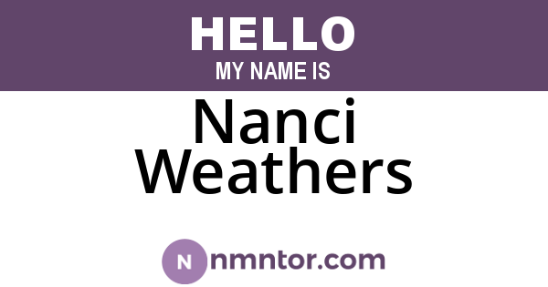 Nanci Weathers