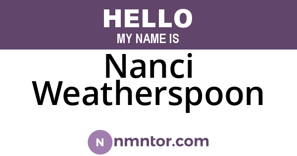 Nanci Weatherspoon
