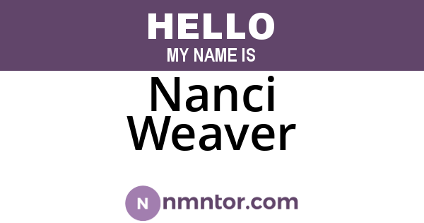 Nanci Weaver