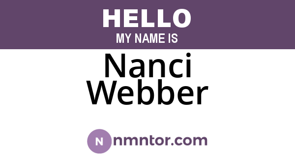 Nanci Webber