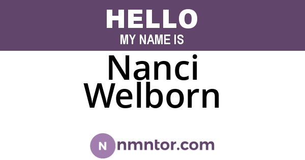 Nanci Welborn