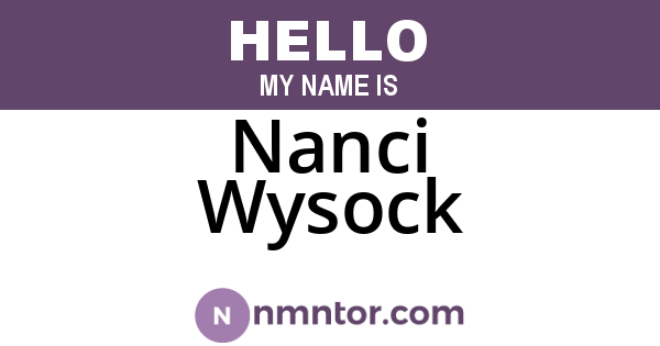 Nanci Wysock