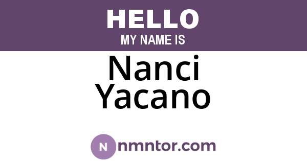 Nanci Yacano