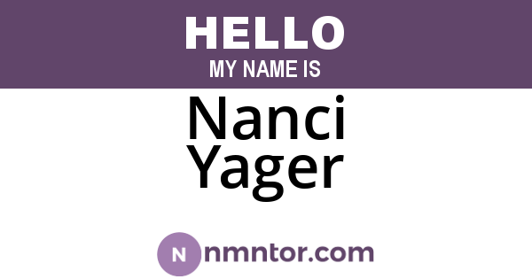 Nanci Yager