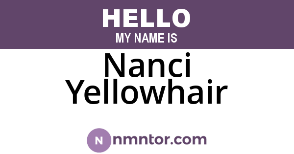 Nanci Yellowhair