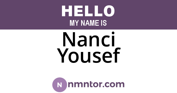 Nanci Yousef