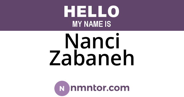 Nanci Zabaneh