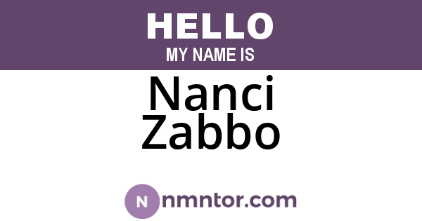 Nanci Zabbo