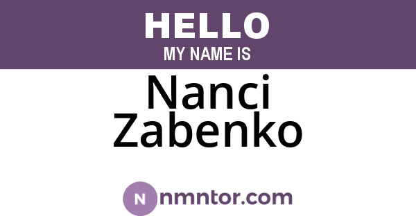 Nanci Zabenko