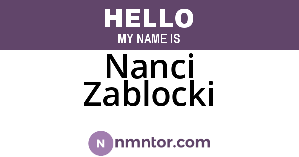 Nanci Zablocki