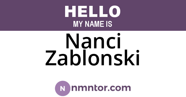Nanci Zablonski