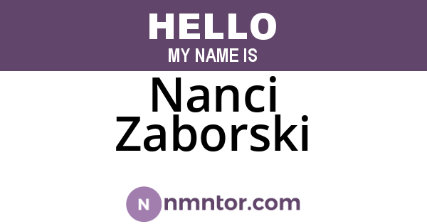 Nanci Zaborski