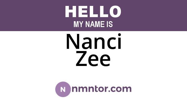 Nanci Zee