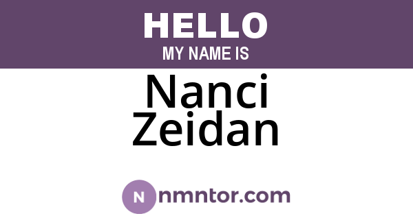 Nanci Zeidan