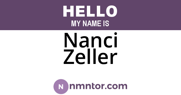 Nanci Zeller