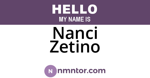 Nanci Zetino