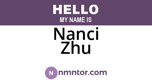 Nanci Zhu