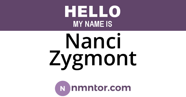 Nanci Zygmont