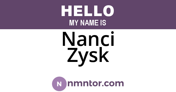 Nanci Zysk