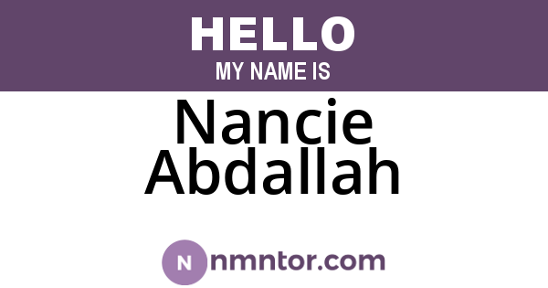 Nancie Abdallah