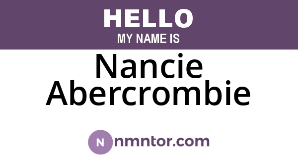 Nancie Abercrombie
