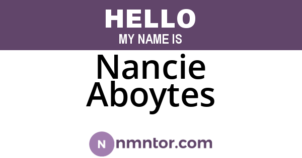 Nancie Aboytes