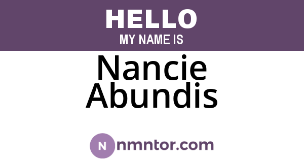 Nancie Abundis