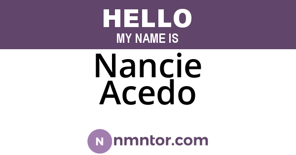 Nancie Acedo