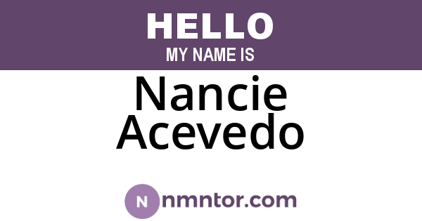 Nancie Acevedo