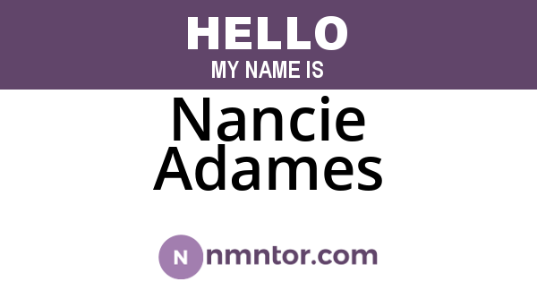 Nancie Adames