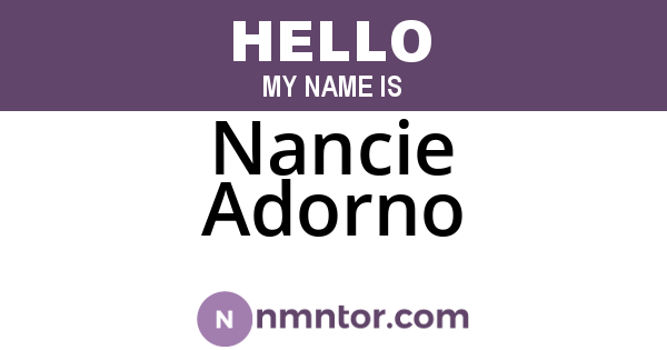 Nancie Adorno
