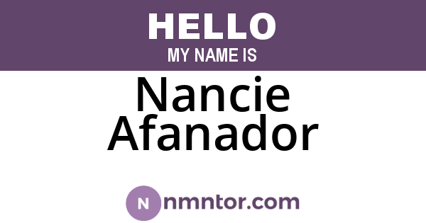 Nancie Afanador