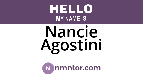 Nancie Agostini