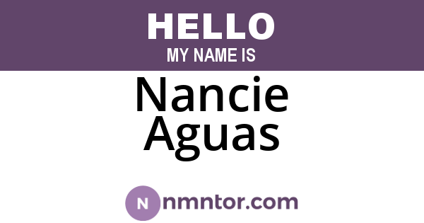 Nancie Aguas