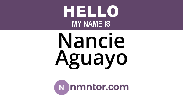 Nancie Aguayo