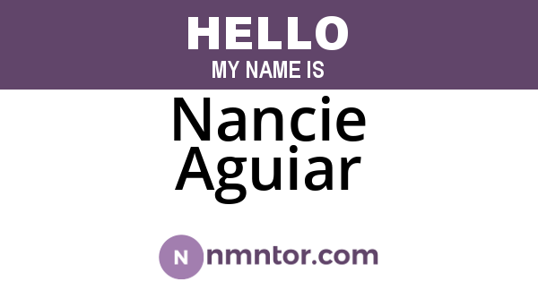 Nancie Aguiar