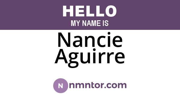 Nancie Aguirre