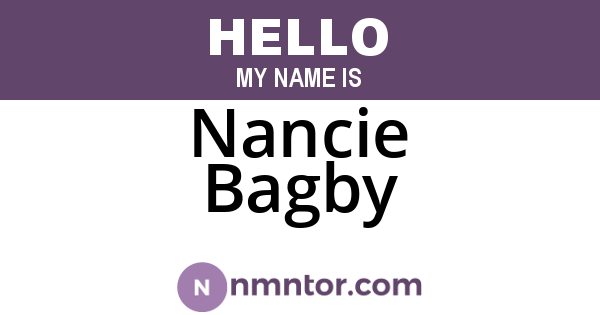 Nancie Bagby