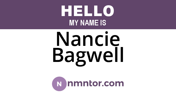 Nancie Bagwell