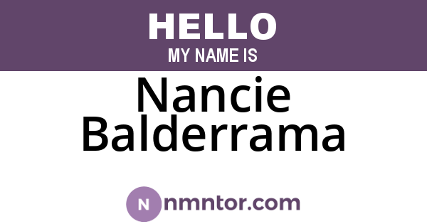 Nancie Balderrama