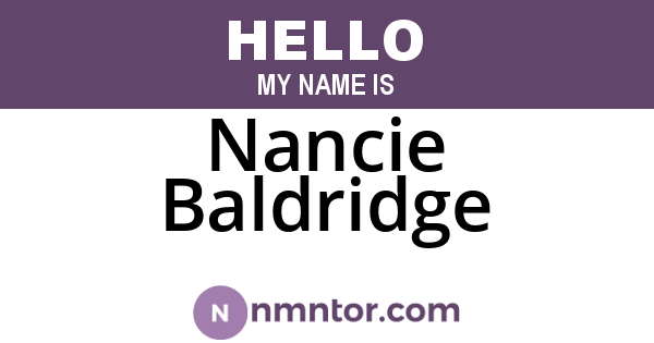 Nancie Baldridge